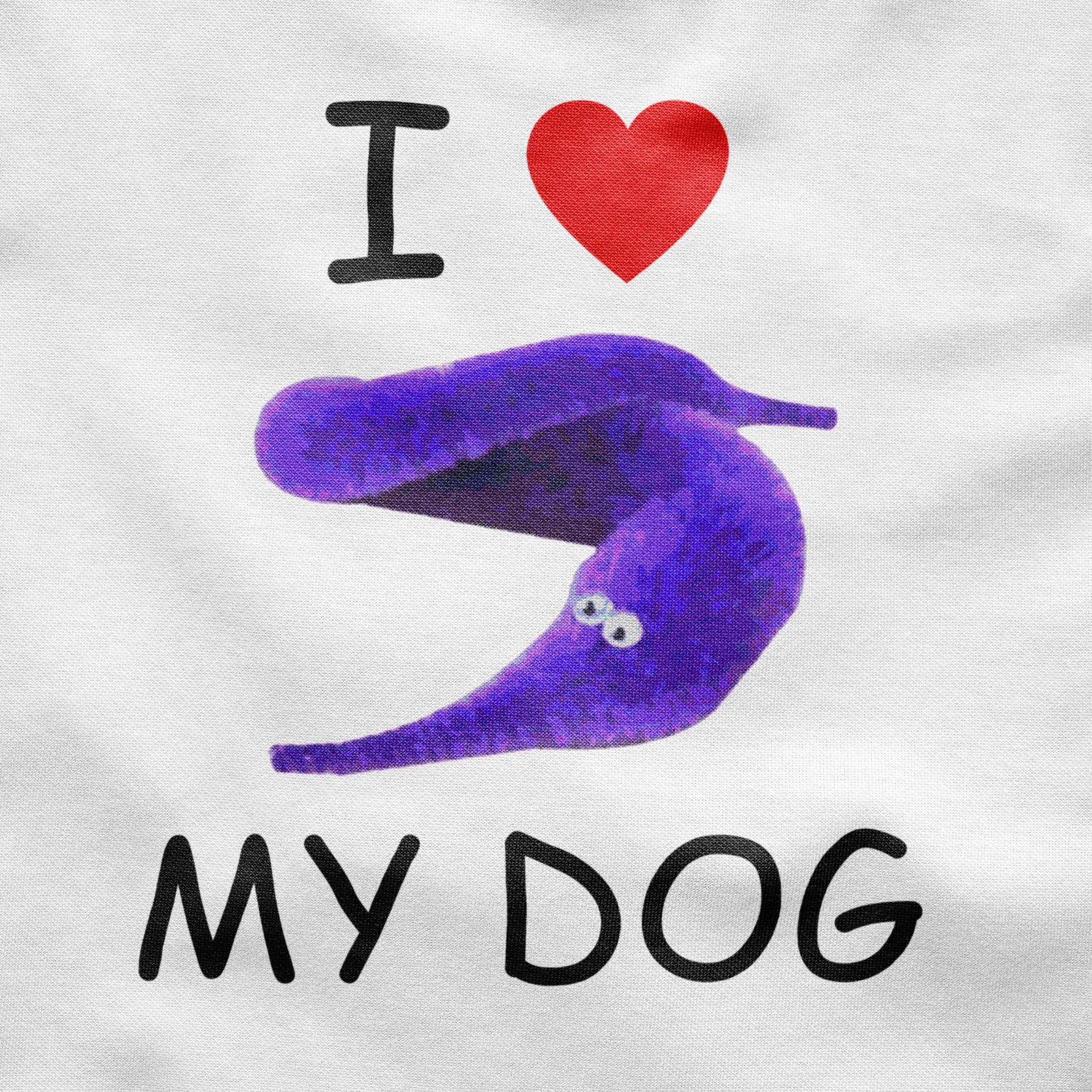 I Love My Dog (Silly Worm) Unisex Shirt