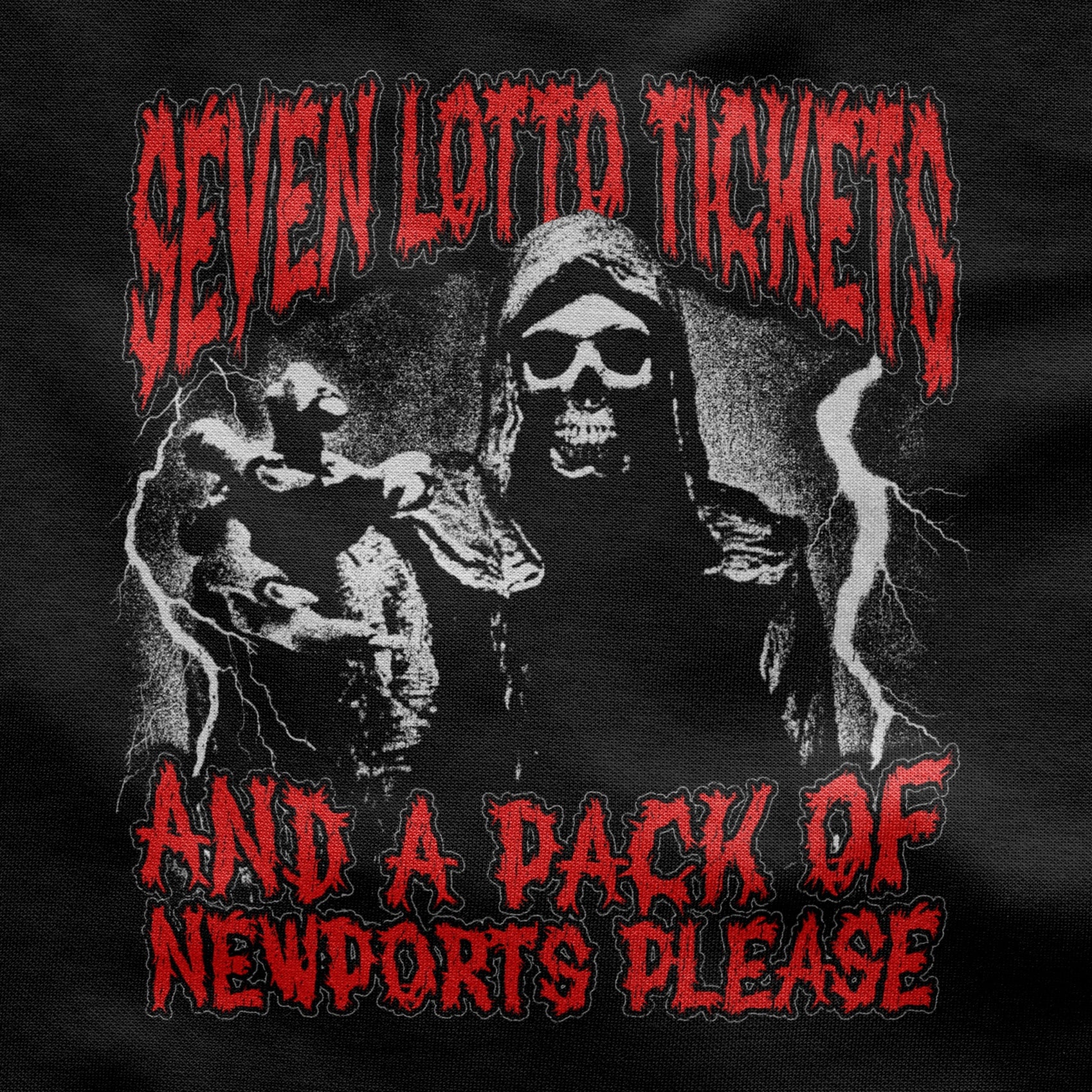 Seven lotto tickets and a pack of newports please